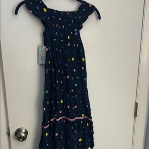Cat & Jack Navy Dress with Multicolor Patterns